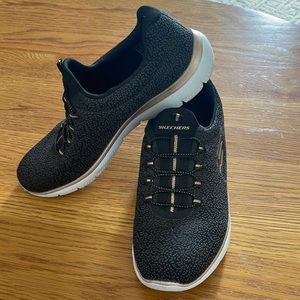 Sketchers Wide Fit Memory Foam Lightweight Slide-On Sneakers